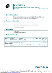PMF370XN datasheet pdf Nexperia
