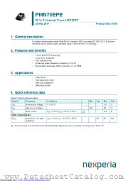 PMN70EPE datasheet pdf Nexperia