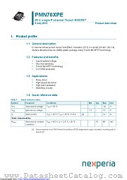 PMN70XPE datasheet pdf Nexperia