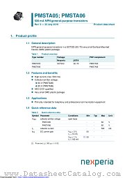 PMSTA05 datasheet pdf Nexperia