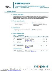PSMN005-75P datasheet pdf Nexperia