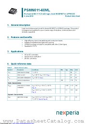 PSMN011-60ML datasheet pdf Nexperia