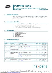 PSMN020-100YS datasheet pdf Nexperia