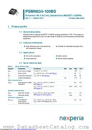 PSMN034-100BS datasheet pdf Nexperia