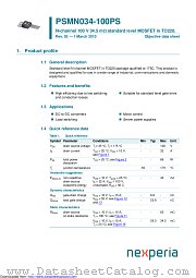 PSMN034-100PS datasheet pdf Nexperia