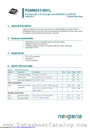 PSMN041-80YL datasheet pdf Nexperia
