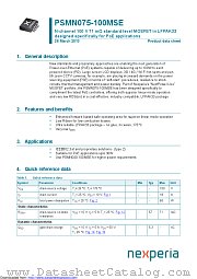 PSMN075-100MSE datasheet pdf Nexperia