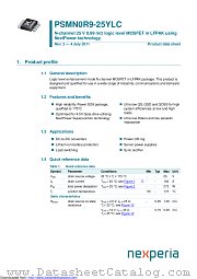 PSMN0R9-25YLC datasheet pdf Nexperia