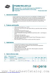 PSMN1R0-25YLD datasheet pdf Nexperia