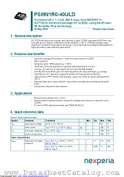 PSMN1R0-40ULD datasheet pdf Nexperia