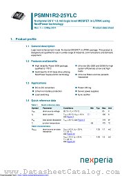 PSMN1R2-25YLC datasheet pdf Nexperia
