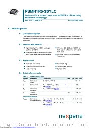 PSMN1R5-30YLC datasheet pdf Nexperia