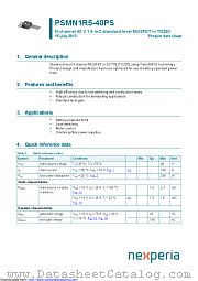 PSMN1R5-40PS datasheet pdf Nexperia