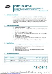 PSMN1R7-25YLD datasheet pdf Nexperia