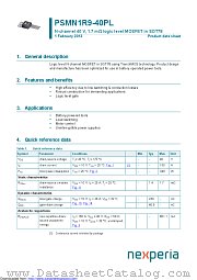 PSMN1R9-40PL datasheet pdf Nexperia