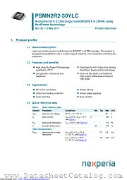 PSMN2R2-30YLC datasheet pdf Nexperia