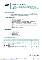 PSMN2R2-40YSD datasheet pdf Nexperia