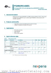 PSMN3R0-60ES datasheet pdf Nexperia