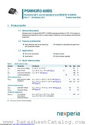 PSMN3R3-80BS datasheet pdf Nexperia