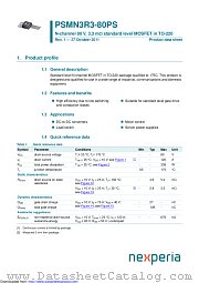 PSMN3R3-80PS datasheet pdf Nexperia