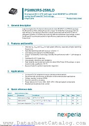 PSMN3R5-25MLD datasheet pdf Nexperia