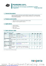 PSMN3R5-30YL datasheet pdf Nexperia