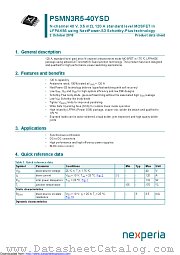 PSMN3R5-40YSD datasheet pdf Nexperia