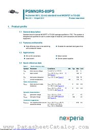 PSMN3R5-80PS datasheet pdf Nexperia