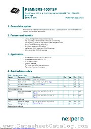 PSMN3R9-100YSF datasheet pdf Nexperia