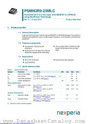 PSMN3R9-25MLC datasheet pdf Nexperia