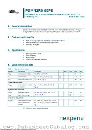 PSMN3R9-60PS datasheet pdf Nexperia