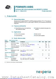 PSMN6R5-80BS datasheet pdf Nexperia