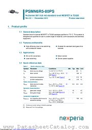 PSMN6R5-80PS datasheet pdf Nexperia