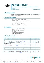 PSMN6R9-100YSF datasheet pdf Nexperia