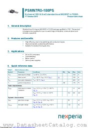 PSMN7R0-100PS datasheet pdf Nexperia