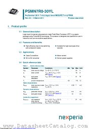 PSMN7R0-30YL datasheet pdf Nexperia