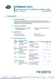 PSMN9R1-30YL datasheet pdf Nexperia