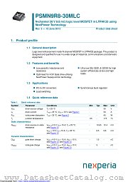 PSMN9R8-30MLC datasheet pdf Nexperia