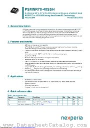 PSMNR70-40SSH datasheet pdf Nexperia
