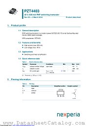 PZT4403 datasheet pdf Nexperia