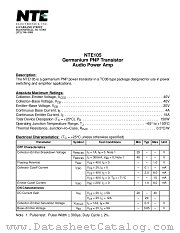 NTE105 datasheet pdf NTE Electronics