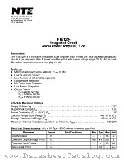 NTE1294 datasheet pdf NTE Electronics