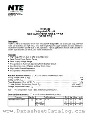 NTE1383 datasheet pdf NTE Electronics