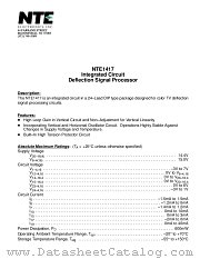 NTE1417 datasheet pdf NTE Electronics