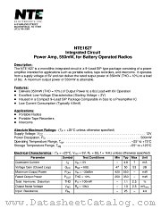 NTE1627 datasheet pdf NTE Electronics