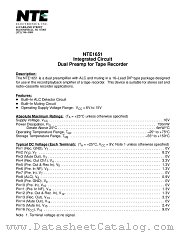 NTE1651 datasheet pdf NTE Electronics