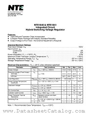 NTE1840 datasheet pdf NTE Electronics