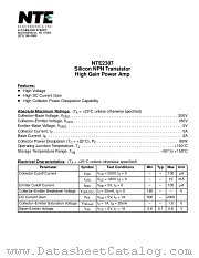NTE2307 datasheet pdf NTE Electronics
