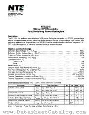NTE2315 datasheet pdf NTE Electronics