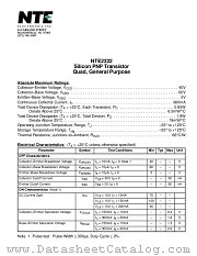 NTE2322 datasheet pdf NTE Electronics